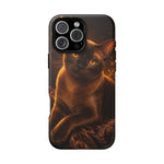 Burmese Golden Sable Portrait Art Tough Phone Case