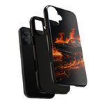 Black Charger Classic Muscle Flames Tough Phone Case Cover Gift