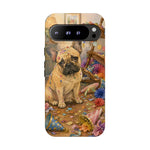 Guilty French Bulldog Phone Case, Confetti Watercolor Cover