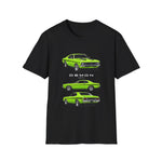 1971 Demon Green Classic Muscle Car T-Shirt | Vintage Coupe Illustration