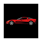 C6 Poster Red Chevy Sports Car Wall Art Print Modern Muscle Garage Decor