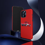 Red Classic Corvette C1 Illustration phone case | Retro Car Tough Case