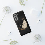 Yin Yang Cats Phone Case, Black White Stylized Art Cover