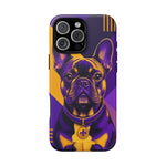 French Bulldog Pop-Art Portrait Tough Phone Case - Purple Gold