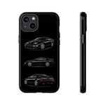 Black 300ZX Sports Car Tough Phone Case - Multi View