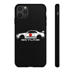 R34 Skyline Japanese Flag Race Car Phone Case | JDM GT-R Tough Cover