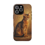 Abyssinian Warm Ticked Portrait Art Tough Phone Case