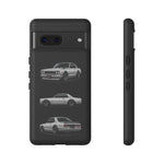 Silver Hakosuka Skyline Classic Sports Car Tough Phone Case for JDM Fans