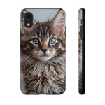 Maine Coon Kitten Phone Case, Tufted Ears Macro Portrait Cover