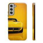 Yellow Corvette Phone Case, C3 Stingray Classic Sports Cover, Gift