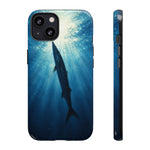 Barracuda Silhouette Phone Case, Sunlit Marine Art Tough Cover