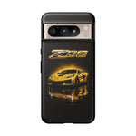 Z06 Corvette Phone Case, Yellow Neon Chrome Studio Cover