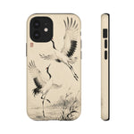 Red-Crowned Crane Sumi-e Art Tough Phone Case