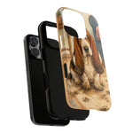 Guilty Basset Hound Phone Case, Muddy Watercolor Art Cover