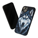 Siberian Husky Geometric Diamond Art Tough Phone Case