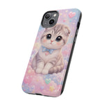 Scottish Fold Cat Kawaii Cute Portrait Art Tough Phone Case