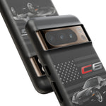 Black C6 Phone Case American Sports Car Tough Cover Gift