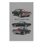 1965 Skylark GS Black Red Banner 34x56 Garage Man Cave Wall Decor Gift