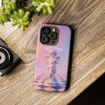 Praying Cherub Statue halo Vaporwave Aesthetic phone case