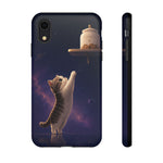 Curious Munchkin Kitten Reaching Cookie Jar Phone Case | Tough Case