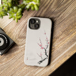 Plum Blossom Ink Wash Phone Case Minimalist Zen Tough Case