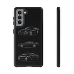 Black 300ZX Sports Car Tough Phone Case - Multi View