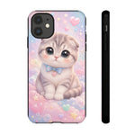 Scottish Fold Cat Kawaii Cute Portrait Art Tough Phone Case