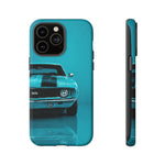 Muscle Car Phone Case Teal 69 Camaro SS, Retro Classic Cover, Guys Gift
