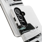 White Camaro Phone Case, ZL1 American Muscle Car Tough Cover for Men
