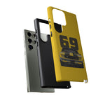1969 Camaro Z28 Yellow Front View Muscle Car Tough Phone Case
