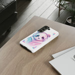 Pastel Panda Phone Case, Glitch Color Block Cover