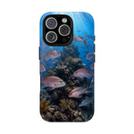 Snapper Reef Phone Case, Sunlit School Ocean Fishing Tough Cover
