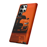 Orange Mustang Art Phone Case, GT500 American Muscle Car Tough Cover for Male