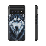 Siberian Husky Geometric Diamond Art Tough Phone Case