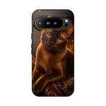Burmese Golden Sable Portrait Art Tough Phone Case