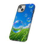 Bubbles Over Grass phone case | Tough Cover