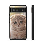 Scottish Fold Kitten Phone Case, Macro Close-Up Portrait Cover