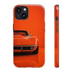 Orange 1969 C3 Phone Case, Stingray Classic Sports Car Cover, Gift