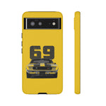 1969 Camaro Z28 Yellow Front View Muscle Car Tough Phone Case