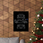 2019 ZR1 Poster Wall Art Print C7 Supercar Blueprint Garage Decor Gift