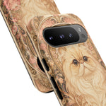 Persian Cat Floral Art Nouveau Tough Phone Case