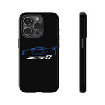 Blue C8 ZR1 Phone Case for Supercar Enthusiasts