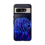 Neon Blue Tiger phone case | tough protective cover