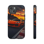 Orange C8 Z06 Flat Plane V8 Speed Art Tough Phone Case