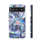 Chrome Metallic Swirl  Art Tough Phone Case