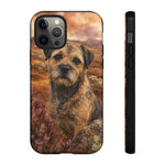 Border Terrier Earthy Watercolor Art Tough Phone Case