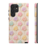 Pastel Swirl Lollipops Tough Case | Candy Pattern Phone Cover