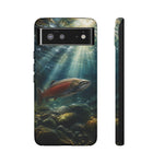 Salmon River Fishing Phone Case, Sunlit Current Cover
