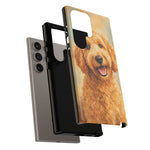 Goldendoodle Fluffy Curls Portrait Art Tough Phone Case