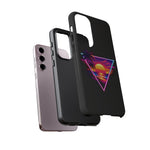 Synthwave Sunset Triangle Phone Case Retro Vaporwave Case